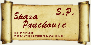 Spasa Paučković vizit kartica